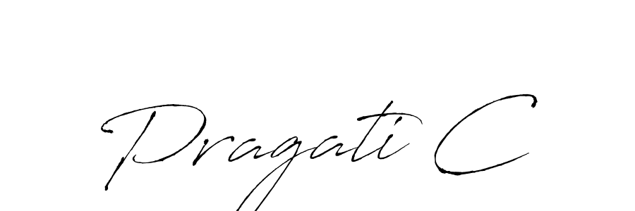 Use a signature maker to create a handwritten signature online. With this signature software, you can design (Antro_Vectra) your own signature for name Pragati C. Pragati C signature style 6 images and pictures png