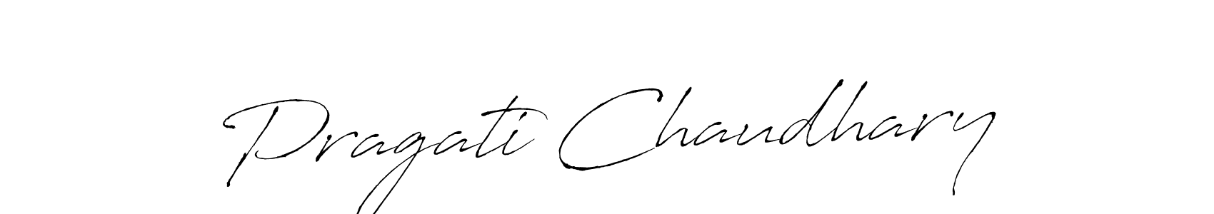 Pragati Chaudhary stylish signature style. Best Handwritten Sign (Antro_Vectra) for my name. Handwritten Signature Collection Ideas for my name Pragati Chaudhary. Pragati Chaudhary signature style 6 images and pictures png