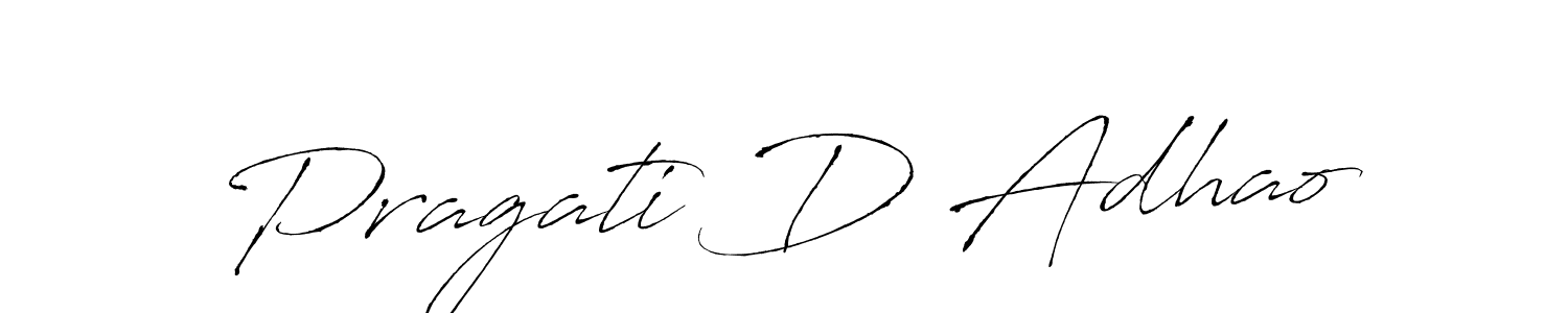Make a beautiful signature design for name Pragati D Adhao. With this signature (Antro_Vectra) style, you can create a handwritten signature for free. Pragati D Adhao signature style 6 images and pictures png