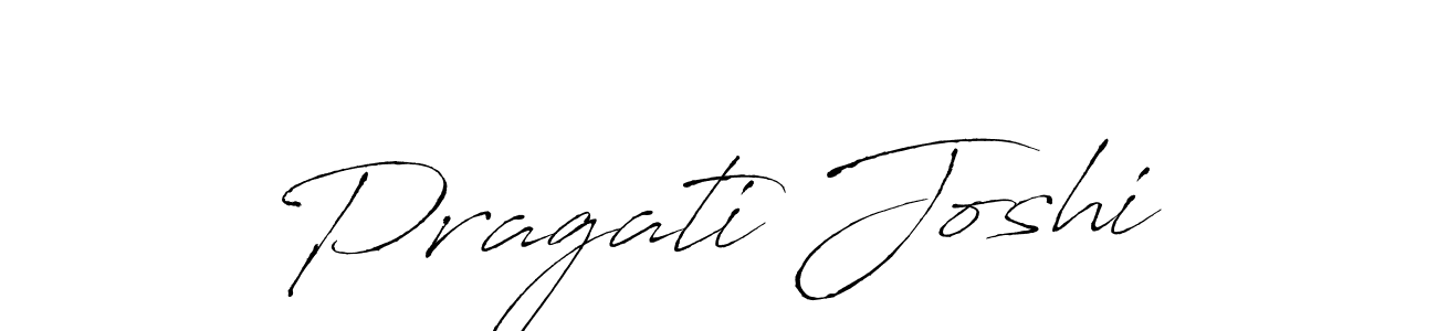 How to make Pragati Joshi name signature. Use Antro_Vectra style for creating short signs online. This is the latest handwritten sign. Pragati Joshi signature style 6 images and pictures png