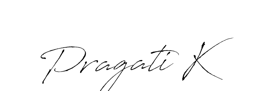 Design your own signature with our free online signature maker. With this signature software, you can create a handwritten (Antro_Vectra) signature for name Pragati K. Pragati K signature style 6 images and pictures png