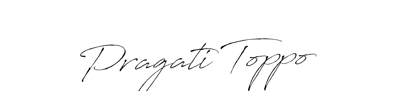 Similarly Antro_Vectra is the best handwritten signature design. Signature creator online .You can use it as an online autograph creator for name Pragati Toppo. Pragati Toppo signature style 6 images and pictures png