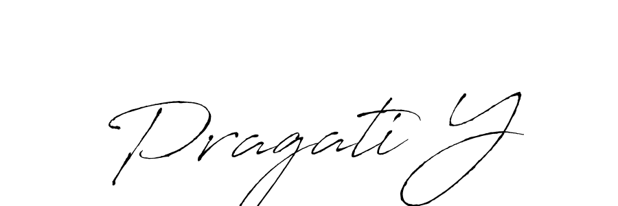 It looks lik you need a new signature style for name Pragati Y. Design unique handwritten (Antro_Vectra) signature with our free signature maker in just a few clicks. Pragati Y signature style 6 images and pictures png