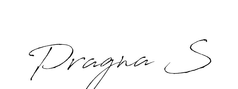 Pragna S stylish signature style. Best Handwritten Sign (Antro_Vectra) for my name. Handwritten Signature Collection Ideas for my name Pragna S. Pragna S signature style 6 images and pictures png