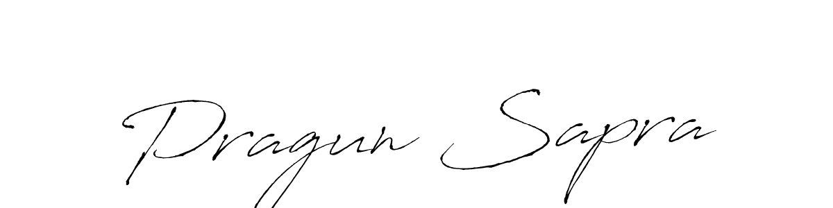 The best way (Antro_Vectra) to make a short signature is to pick only two or three words in your name. The name Pragun Sapra include a total of six letters. For converting this name. Pragun Sapra signature style 6 images and pictures png