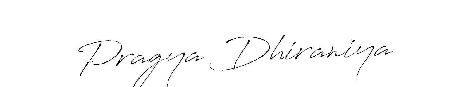 The best way (Antro_Vectra) to make a short signature is to pick only two or three words in your name. The name Pragya Dhiraniya include a total of six letters. For converting this name. Pragya Dhiraniya signature style 6 images and pictures png