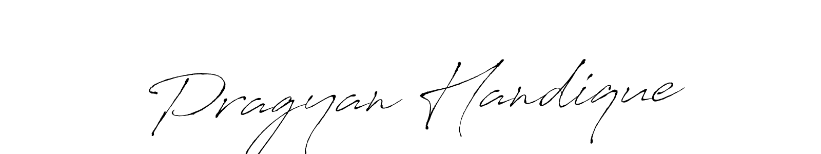 Create a beautiful signature design for name Pragyan Handique. With this signature (Antro_Vectra) fonts, you can make a handwritten signature for free. Pragyan Handique signature style 6 images and pictures png