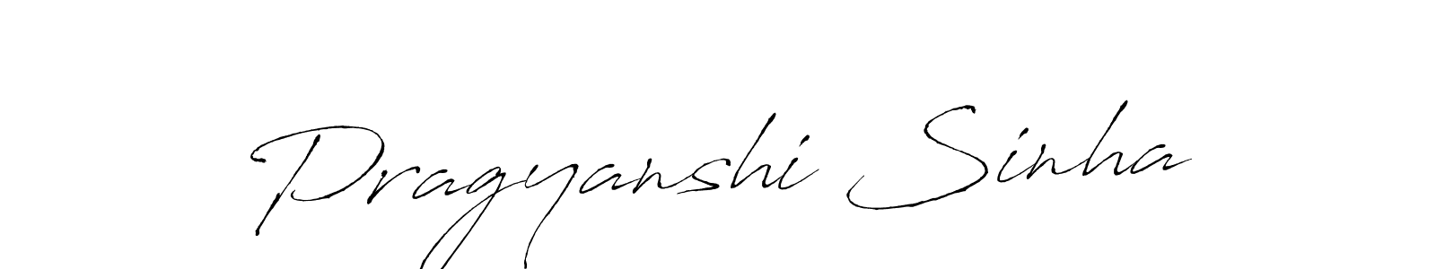 Antro_Vectra is a professional signature style that is perfect for those who want to add a touch of class to their signature. It is also a great choice for those who want to make their signature more unique. Get Pragyanshi Sinha name to fancy signature for free. Pragyanshi Sinha signature style 6 images and pictures png