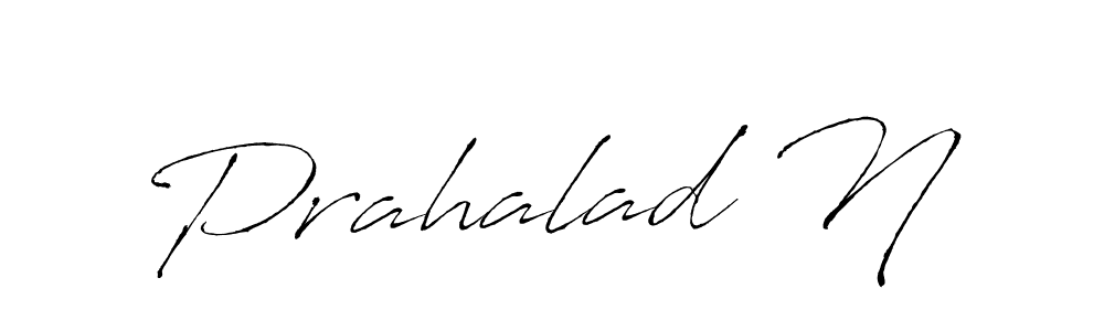 Use a signature maker to create a handwritten signature online. With this signature software, you can design (Antro_Vectra) your own signature for name Prahalad N. Prahalad N signature style 6 images and pictures png