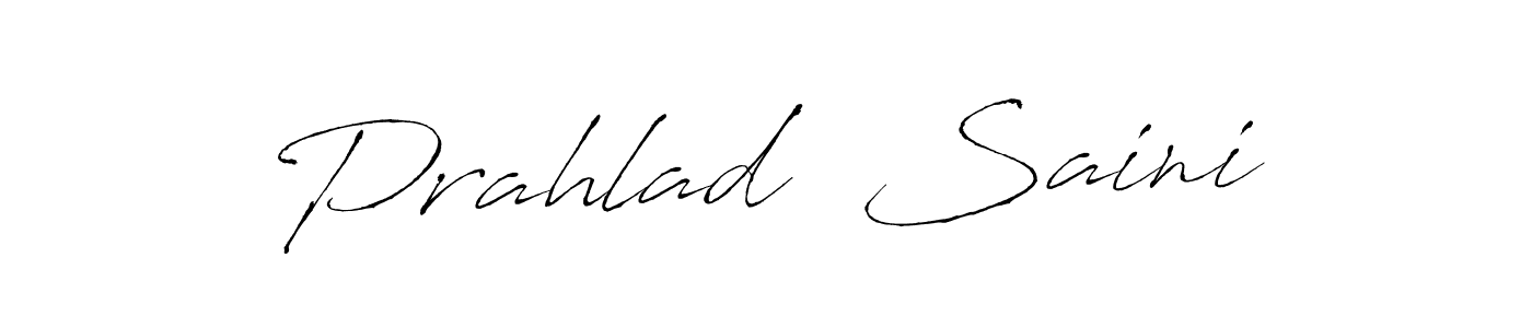 Make a beautiful signature design for name Prahlad  Saini. With this signature (Antro_Vectra) style, you can create a handwritten signature for free. Prahlad  Saini signature style 6 images and pictures png