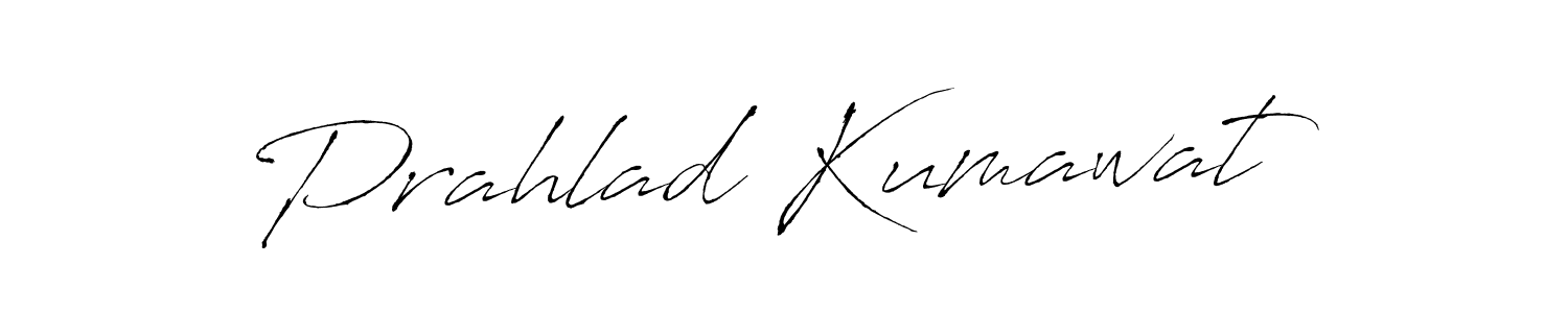 Create a beautiful signature design for name Prahlad Kumawat. With this signature (Antro_Vectra) fonts, you can make a handwritten signature for free. Prahlad Kumawat signature style 6 images and pictures png