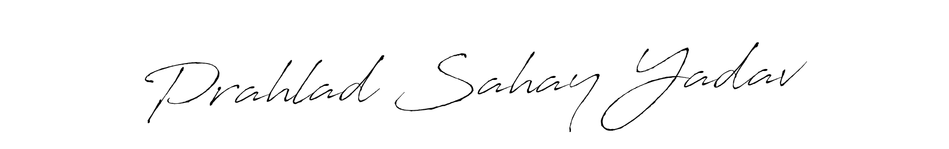 Design your own signature with our free online signature maker. With this signature software, you can create a handwritten (Antro_Vectra) signature for name Prahlad Sahay Yadav. Prahlad Sahay Yadav signature style 6 images and pictures png