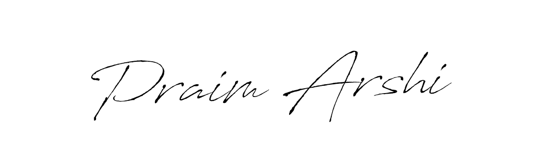 How to make Praim Arshi name signature. Use Antro_Vectra style for creating short signs online. This is the latest handwritten sign. Praim Arshi signature style 6 images and pictures png