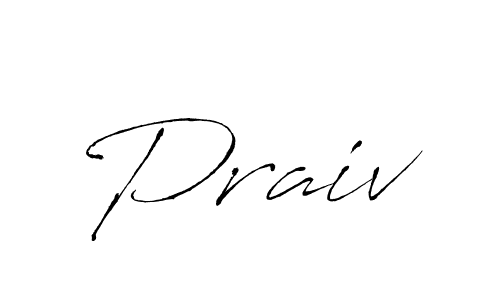 Make a beautiful signature design for name Praiv. With this signature (Antro_Vectra) style, you can create a handwritten signature for free. Praiv signature style 6 images and pictures png