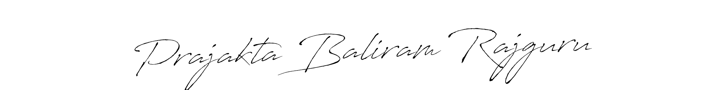 How to make Prajakta Baliram Rajguru name signature. Use Antro_Vectra style for creating short signs online. This is the latest handwritten sign. Prajakta Baliram Rajguru signature style 6 images and pictures png