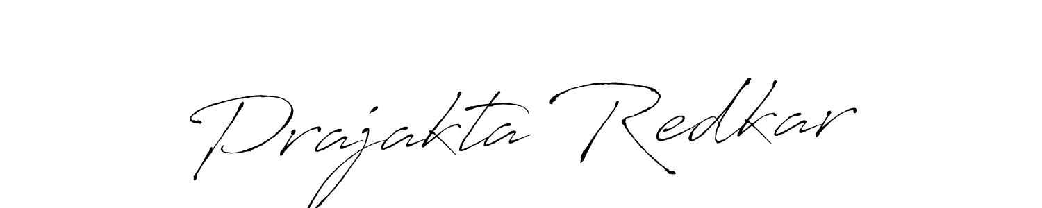 How to make Prajakta Redkar name signature. Use Antro_Vectra style for creating short signs online. This is the latest handwritten sign. Prajakta Redkar signature style 6 images and pictures png