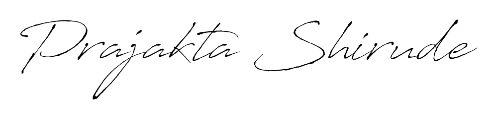 Explore multiple handwriting variations for Prajakta Shirude including this stunning Antro_Vectra design. Free to use across all platforms. Prajakta Shirude signature style 6 images and pictures png