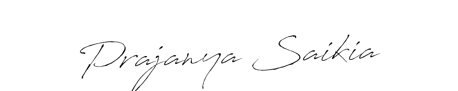 Also we have Prajanya Saikia name is the best signature style. Create professional handwritten signature collection using Antro_Vectra autograph style. Prajanya Saikia signature style 6 images and pictures png