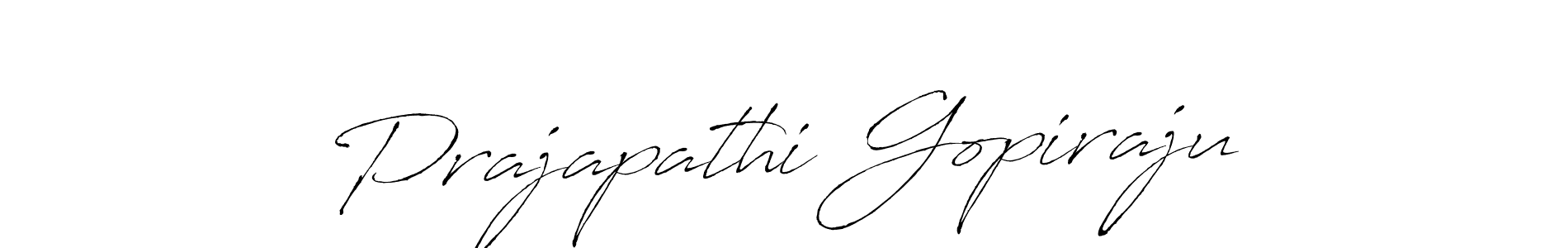 Make a beautiful signature design for name Prajapathi Gopiraju. With this signature (Antro_Vectra) style, you can create a handwritten signature for free. Prajapathi Gopiraju signature style 6 images and pictures png