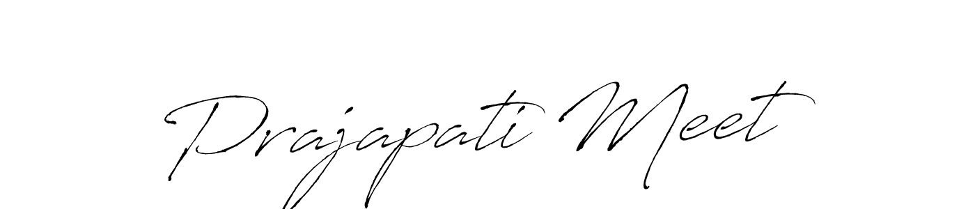 Also we have Prajapati Meet name is the best signature style. Create professional handwritten signature collection using Antro_Vectra autograph style. Prajapati Meet signature style 6 images and pictures png