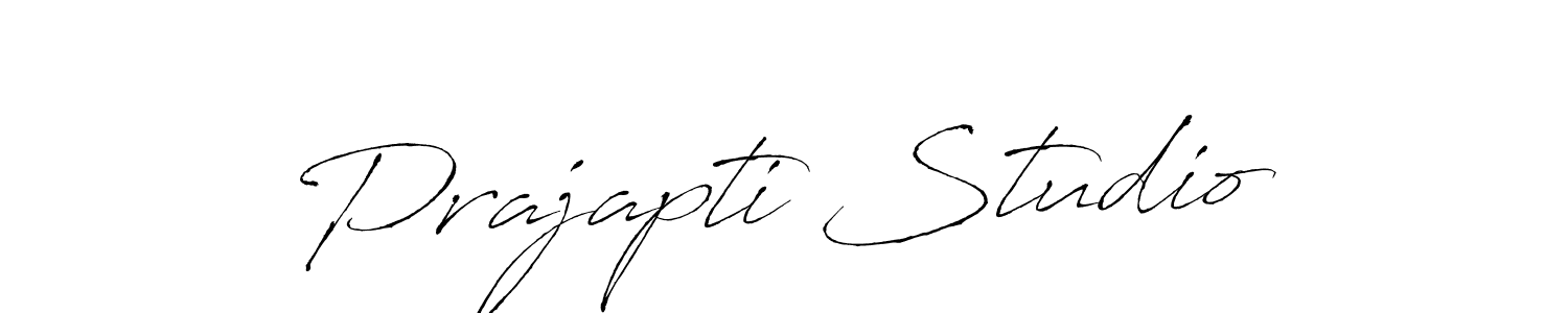 Design your own signature with our free online signature maker. With this signature software, you can create a handwritten (Antro_Vectra) signature for name Prajapti Studio. Prajapti Studio signature style 6 images and pictures png