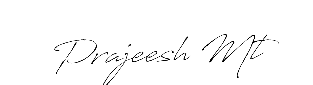 Also we have Prajeesh Mt name is the best signature style. Create professional handwritten signature collection using Antro_Vectra autograph style. Prajeesh Mt signature style 6 images and pictures png