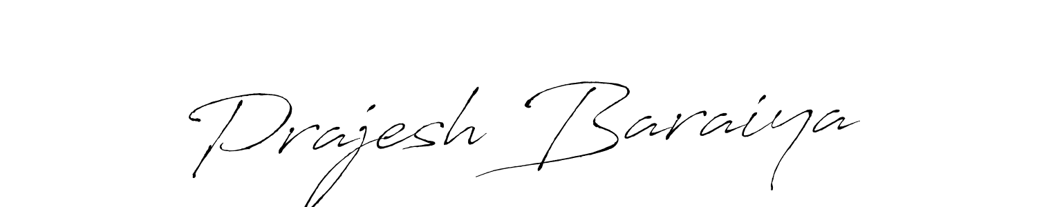Prajesh Baraiya stylish signature style. Best Handwritten Sign (Antro_Vectra) for my name. Handwritten Signature Collection Ideas for my name Prajesh Baraiya. Prajesh Baraiya signature style 6 images and pictures png