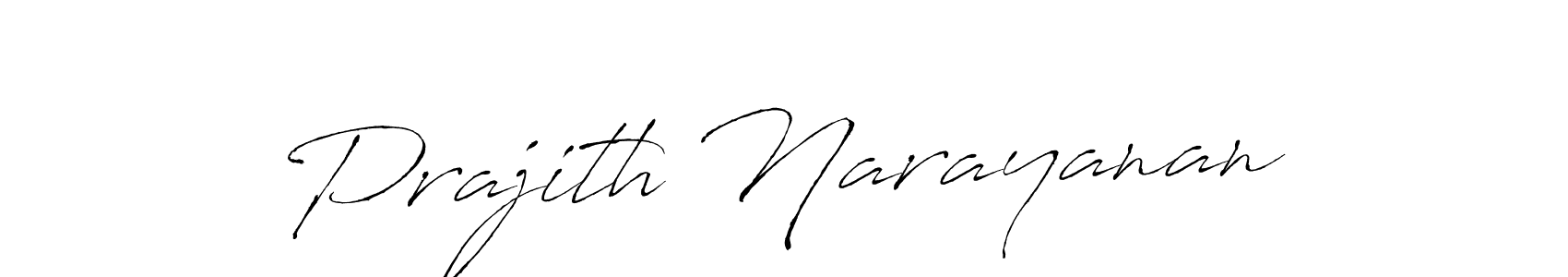 Design your own signature with our free online signature maker. With this signature software, you can create a handwritten (Antro_Vectra) signature for name Prajith Narayanan. Prajith Narayanan signature style 6 images and pictures png