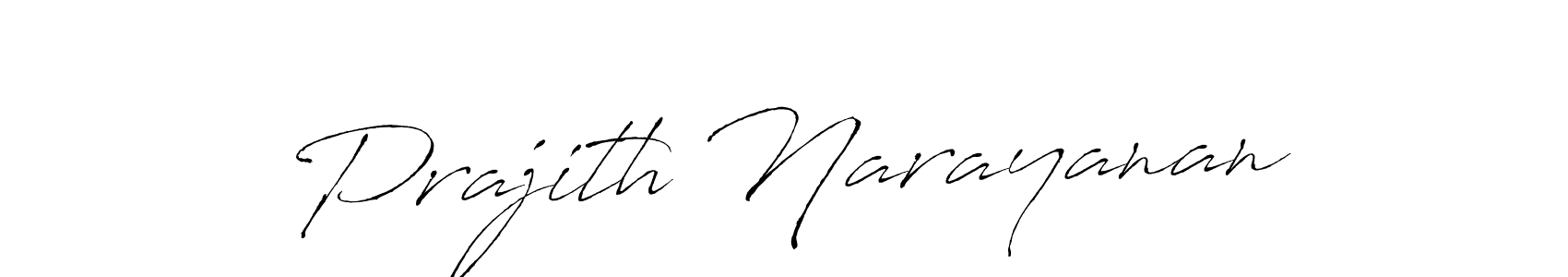 Design your own signature with our free online signature maker. With this signature software, you can create a handwritten (Antro_Vectra) signature for name Prajith Narayanan. Prajith Narayanan signature style 6 images and pictures png