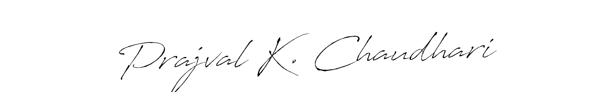 Design your own signature with our free online signature maker. With this signature software, you can create a handwritten (Antro_Vectra) signature for name Prajval K. Chaudhari. Prajval K. Chaudhari signature style 6 images and pictures png