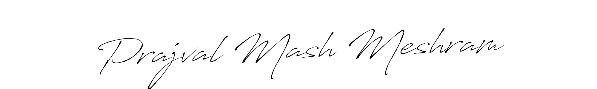 Create a beautiful signature design for name Prajval Mash Meshram. With this signature (Antro_Vectra) fonts, you can make a handwritten signature for free. Prajval Mash Meshram signature style 6 images and pictures png