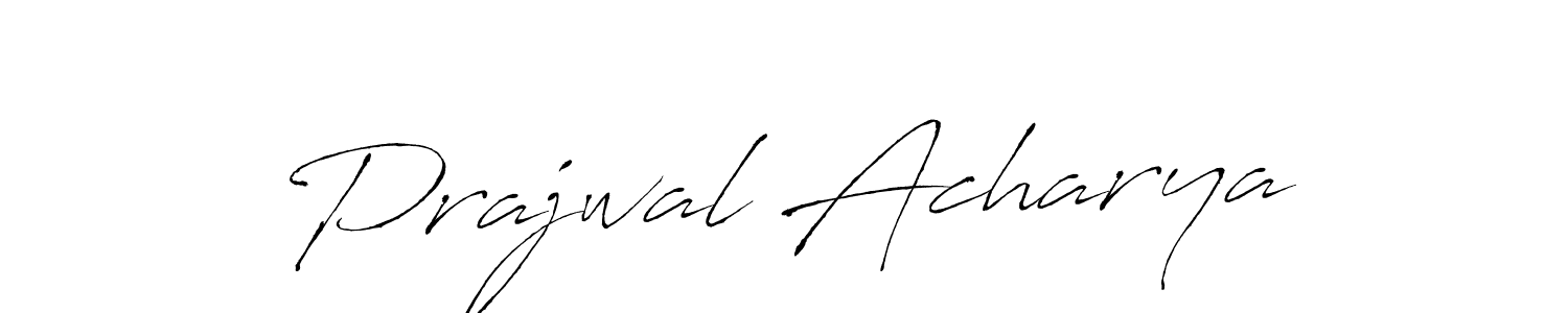 Make a beautiful signature design for name Prajwal Acharya. With this signature (Antro_Vectra) style, you can create a handwritten signature for free. Prajwal Acharya signature style 6 images and pictures png