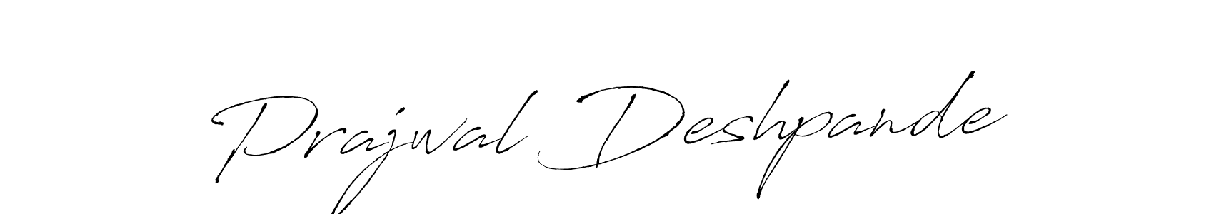 How to make Prajwal Deshpande name signature. Use Antro_Vectra style for creating short signs online. This is the latest handwritten sign. Prajwal Deshpande signature style 6 images and pictures png