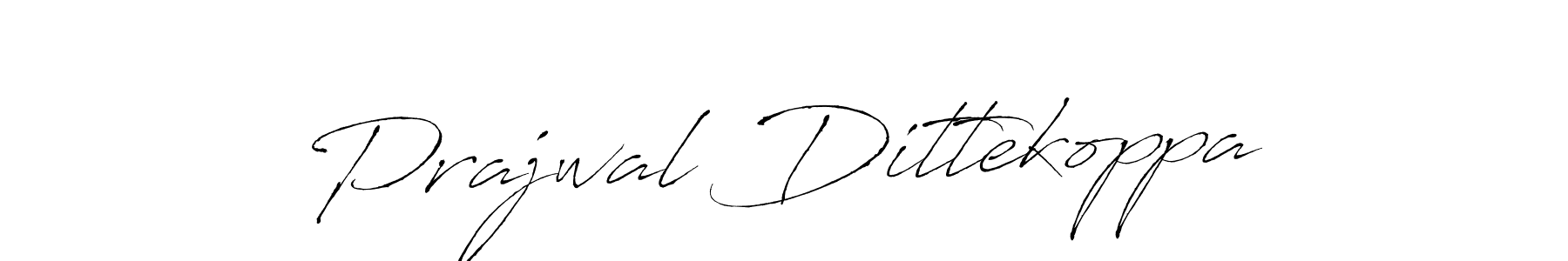 Create a beautiful signature design for name Prajwal Dittekoppa. With this signature (Antro_Vectra) fonts, you can make a handwritten signature for free. Prajwal Dittekoppa signature style 6 images and pictures png