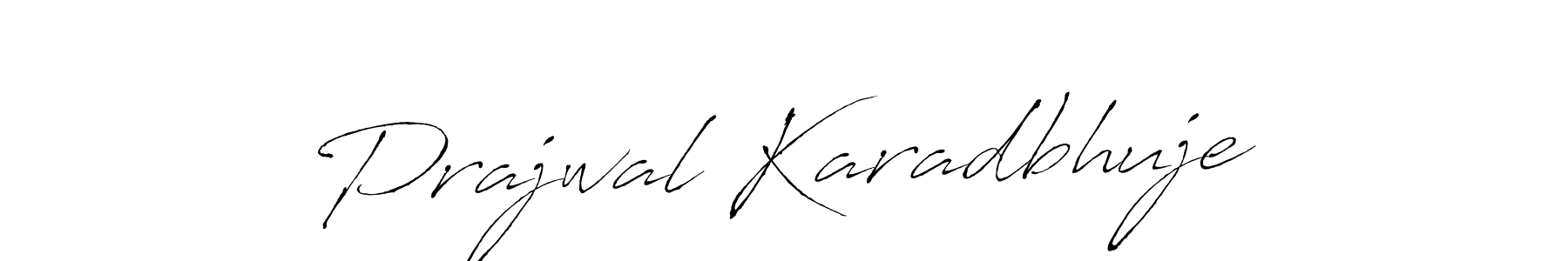 How to make Prajwal Karadbhuje name signature. Use Antro_Vectra style for creating short signs online. This is the latest handwritten sign. Prajwal Karadbhuje signature style 6 images and pictures png