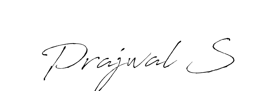 Create a beautiful signature design for name Prajwal S. With this signature (Antro_Vectra) fonts, you can make a handwritten signature for free. Prajwal S signature style 6 images and pictures png