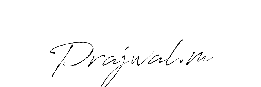 How to make Prajwal.m name signature. Use Antro_Vectra style for creating short signs online. This is the latest handwritten sign. Prajwal.m signature style 6 images and pictures png