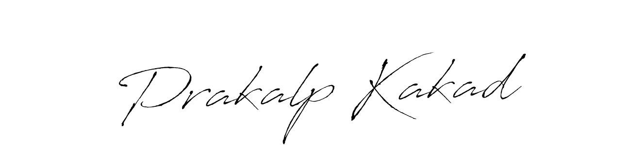How to make Prakalp Kakad name signature. Use Antro_Vectra style for creating short signs online. This is the latest handwritten sign. Prakalp Kakad signature style 6 images and pictures png