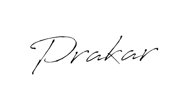 Design your own signature with our free online signature maker. With this signature software, you can create a handwritten (Antro_Vectra) signature for name Prakar. Prakar signature style 6 images and pictures png