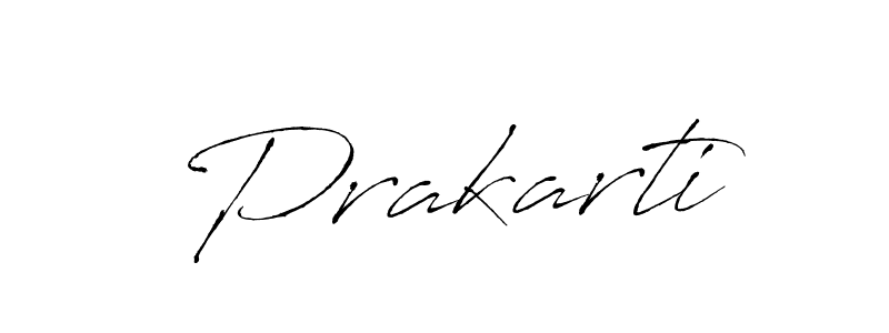 Use a signature maker to create a handwritten signature online. With this signature software, you can design (Antro_Vectra) your own signature for name Prakarti. Prakarti signature style 6 images and pictures png