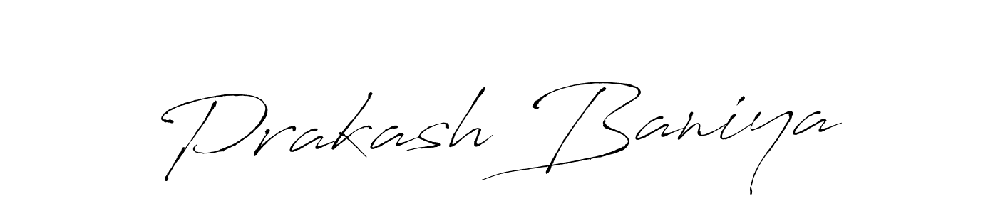 Design your own signature with our free online signature maker. With this signature software, you can create a handwritten (Antro_Vectra) signature for name Prakash Baniya. Prakash Baniya signature style 6 images and pictures png