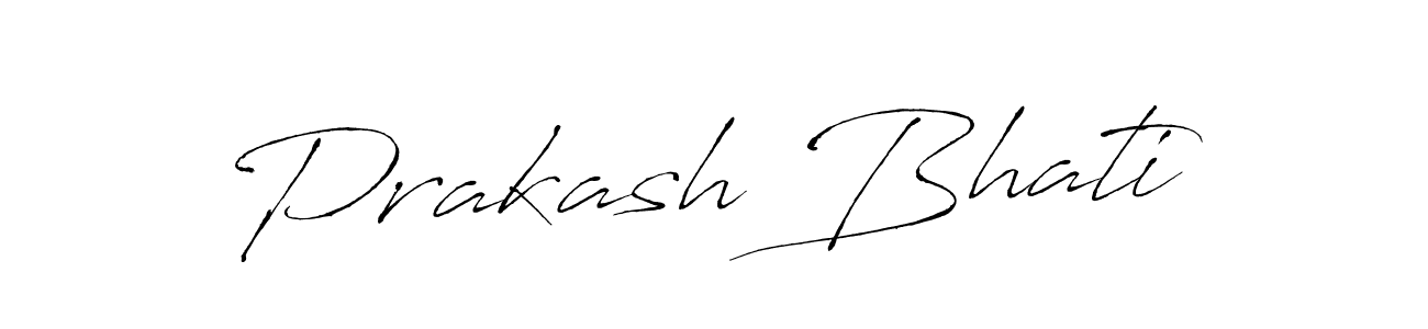 Prakash Bhati stylish signature style. Best Handwritten Sign (Antro_Vectra) for my name. Handwritten Signature Collection Ideas for my name Prakash Bhati. Prakash Bhati signature style 6 images and pictures png