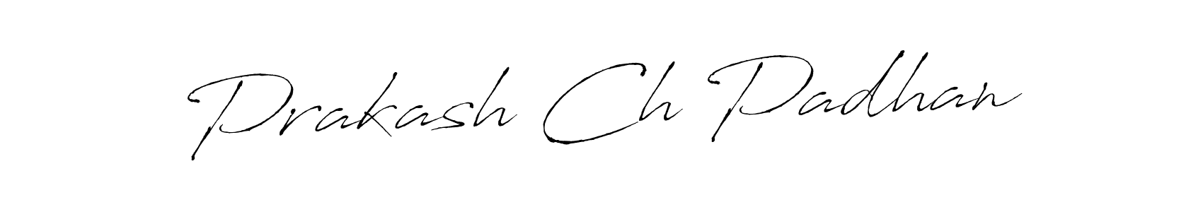 Create a beautiful signature design for name Prakash Ch Padhan. With this signature (Antro_Vectra) fonts, you can make a handwritten signature for free. Prakash Ch Padhan signature style 6 images and pictures png