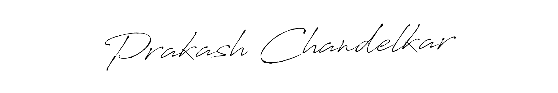How to make Prakash Chandelkar name signature. Use Antro_Vectra style for creating short signs online. This is the latest handwritten sign. Prakash Chandelkar signature style 6 images and pictures png