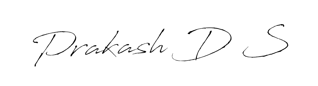 Design your own signature with our free online signature maker. With this signature software, you can create a handwritten (Antro_Vectra) signature for name Prakash D S. Prakash D S signature style 6 images and pictures png