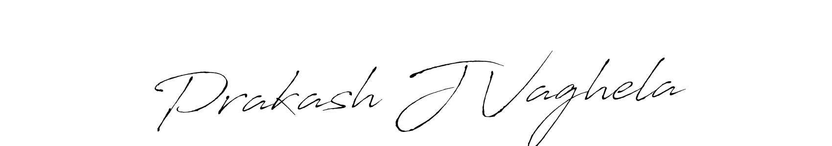 Make a beautiful signature design for name Prakash J Vaghela. With this signature (Antro_Vectra) style, you can create a handwritten signature for free. Prakash J Vaghela signature style 6 images and pictures png