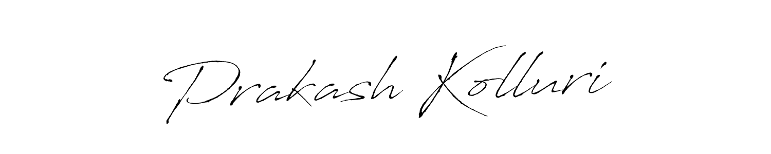 Prakash Kolluri stylish signature style. Best Handwritten Sign (Antro_Vectra) for my name. Handwritten Signature Collection Ideas for my name Prakash Kolluri. Prakash Kolluri signature style 6 images and pictures png