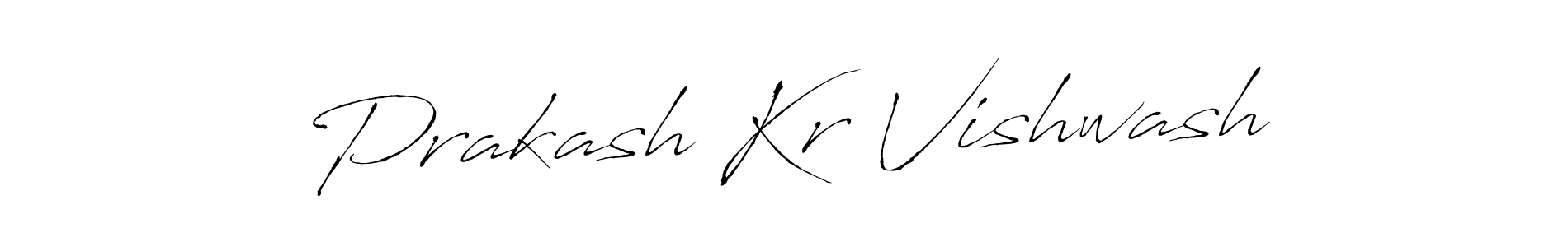 Prakash Kr Vishwash stylish signature style. Best Handwritten Sign (Antro_Vectra) for my name. Handwritten Signature Collection Ideas for my name Prakash Kr Vishwash. Prakash Kr Vishwash signature style 6 images and pictures png