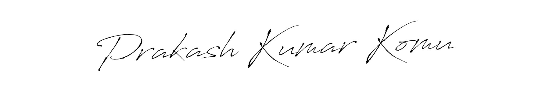 Make a beautiful signature design for name Prakash Kumar Komu. With this signature (Antro_Vectra) style, you can create a handwritten signature for free. Prakash Kumar Komu signature style 6 images and pictures png