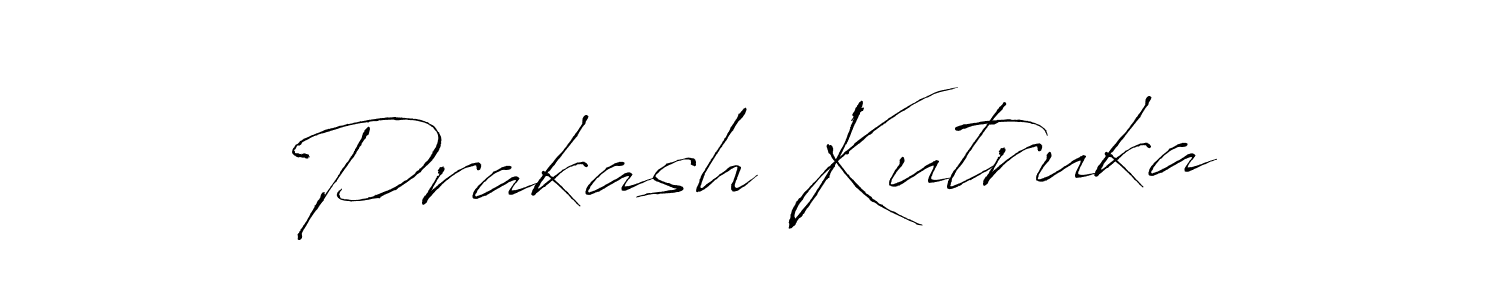 Design your own signature with our free online signature maker. With this signature software, you can create a handwritten (Antro_Vectra) signature for name Prakash Kutruka. Prakash Kutruka signature style 6 images and pictures png